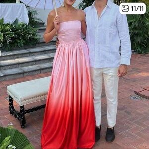 SAU LEE Teigen Gown In Blush Ombré